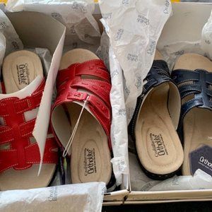 Croft and Barrow Ortholite Sandals Choice of ONE Red or Blue Size 7